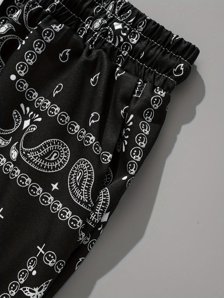 Heren Strandshort | Stijlvol & Comfortabel | Paisley Patroon & Zakken