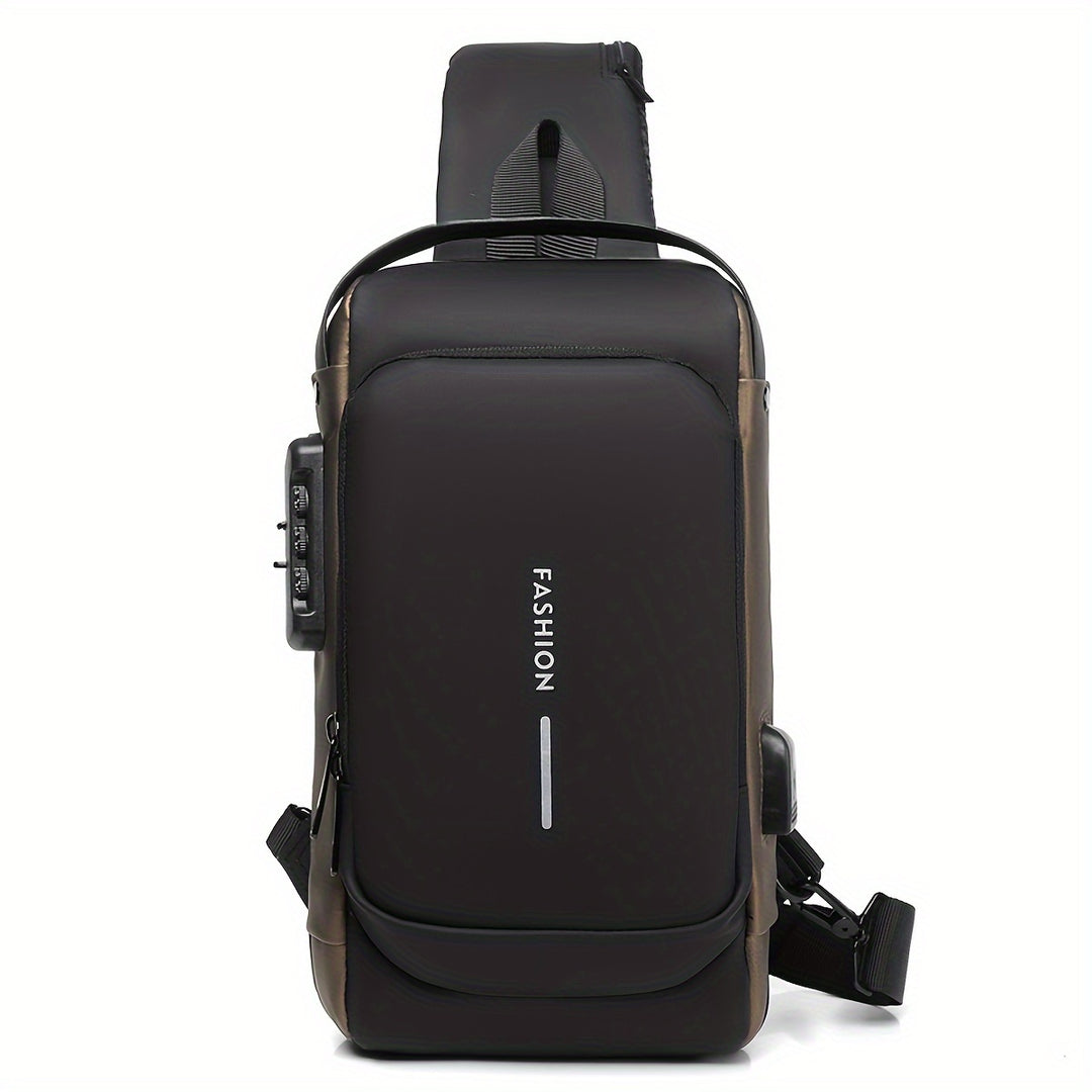 Heren Crossbodytas | Anti-Diefstal & USB Oplaadpoort | Motor & Vrijetijdssport | Duurzame Oxford Stof