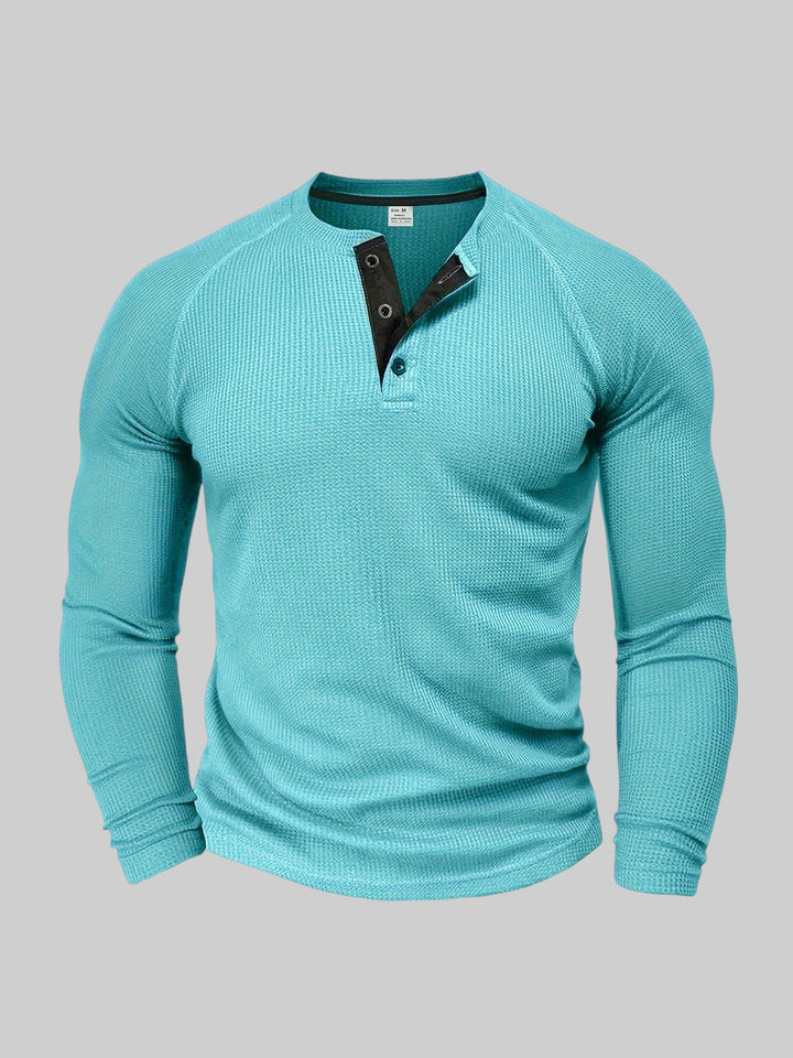 Casual geribd overhemd met lange mouwen voor comfortabele pasvorm en tijdloze stijl | Sep