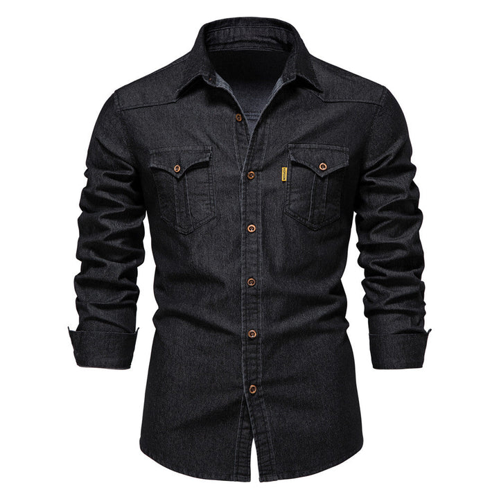 Heren Denim Overhemd | Casual & Slim Fit | Katoen met Stretch