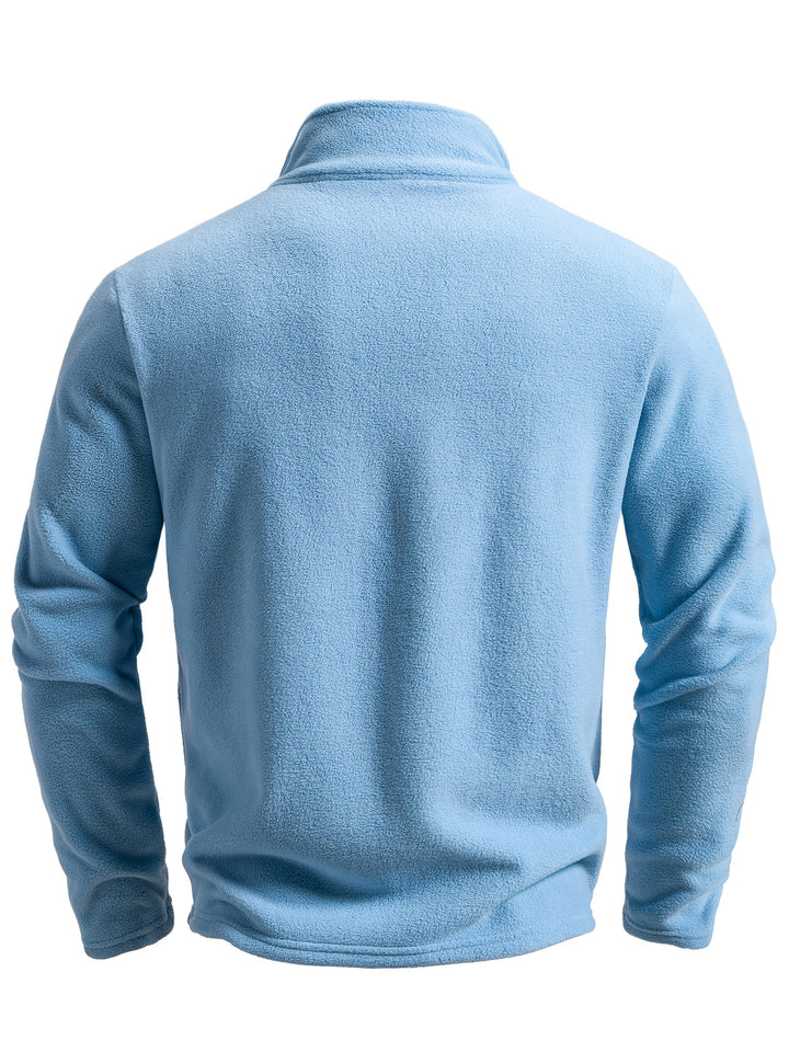 Heren Jas | Warme Lange Mouw | Standkraag & Effen Design | Herfst
