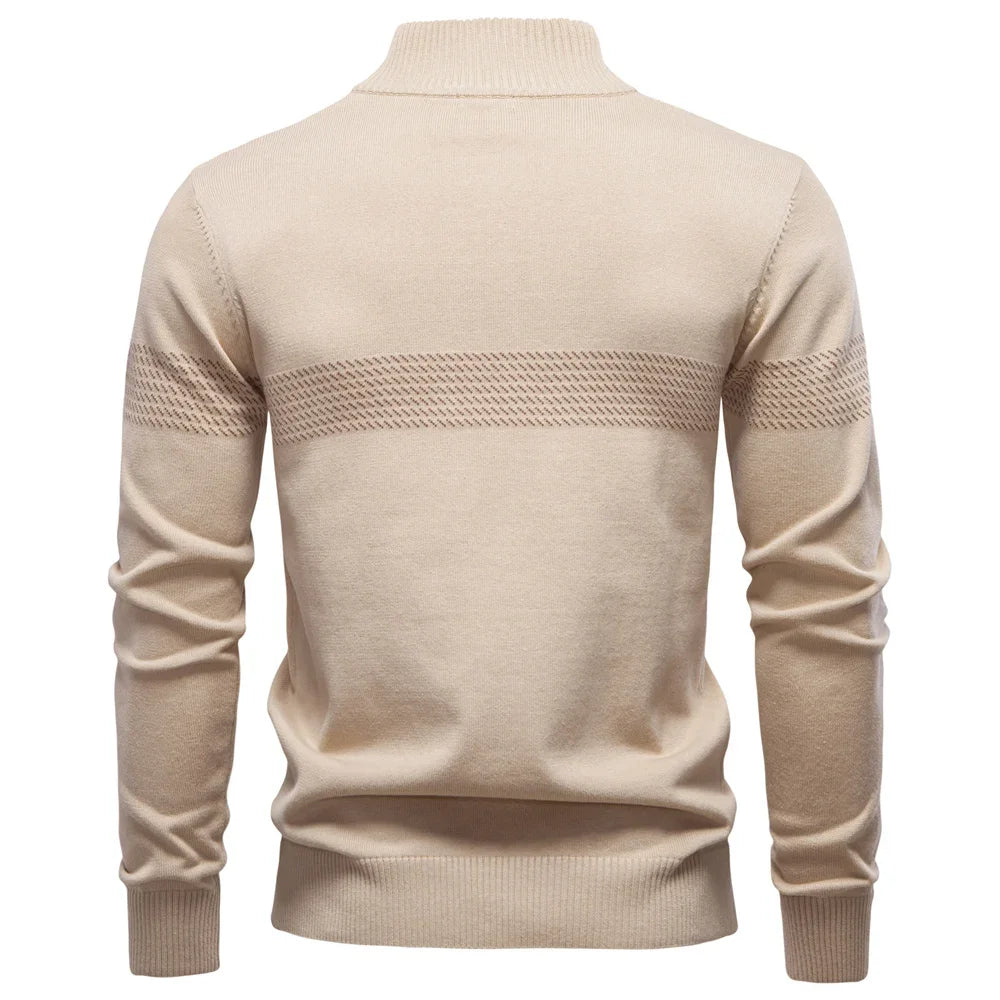 Heren Trui | Slimfit | Halve Rits | Modern
