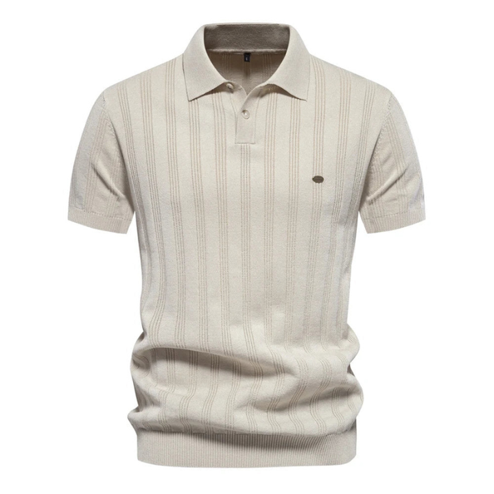 Polo Heren | Gestreept Gebreid Design | Tijdloze Kleding
