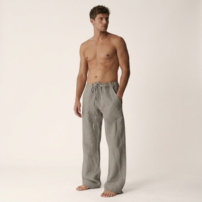 Heren Broek | Wijde Pijpen | Trekkoord | Zomer