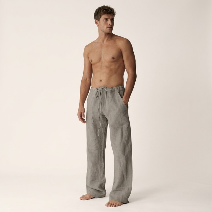 Heren Broek | Wijde Pijpen | Trekkoord | Zomer