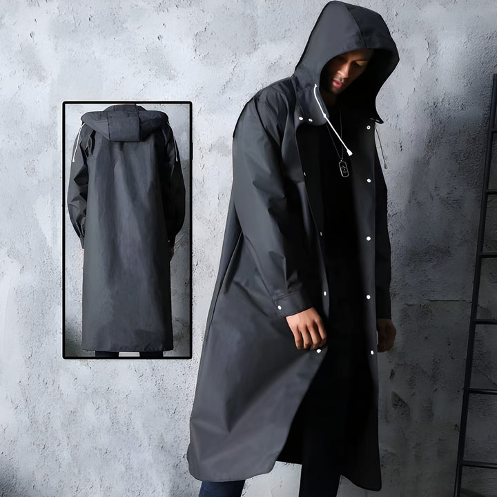 Regenjas Heren | Windbreaker | Lange Waterdichte Jas | Outdoor Werkkleding