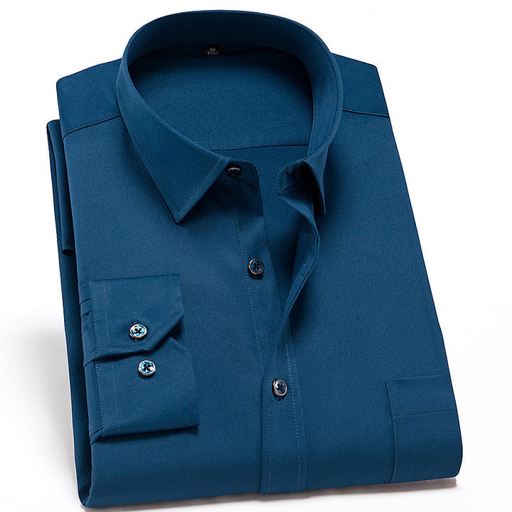 Heren Overhemd | Klassiek & Formeel | Effen Kleur | Katoen-Polyester Blend
