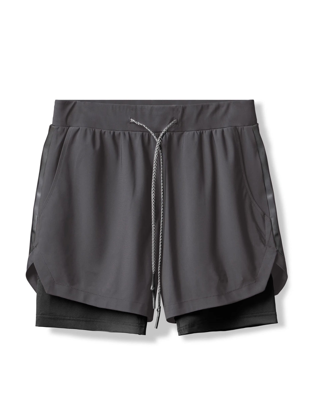 Heren 2-in-1 Dubbellaagse Korte Broek | Licht Elastisch & Sportief | Zomer Work-outs