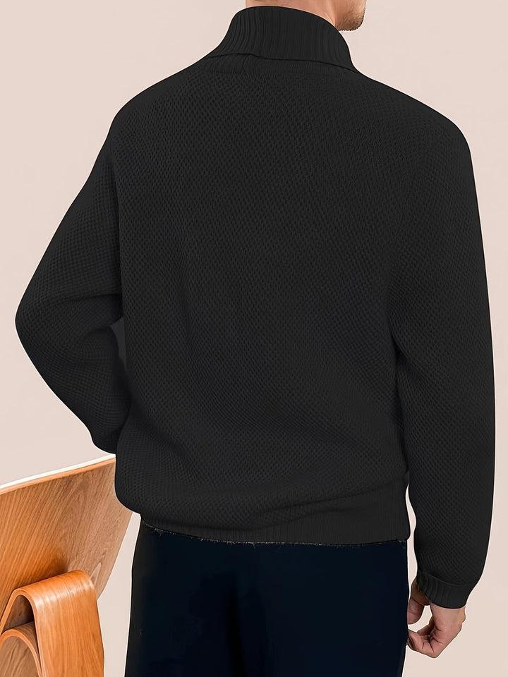 Vest Heren | Gebreid & Warm | Sjaalkraag & Lange Mouwen