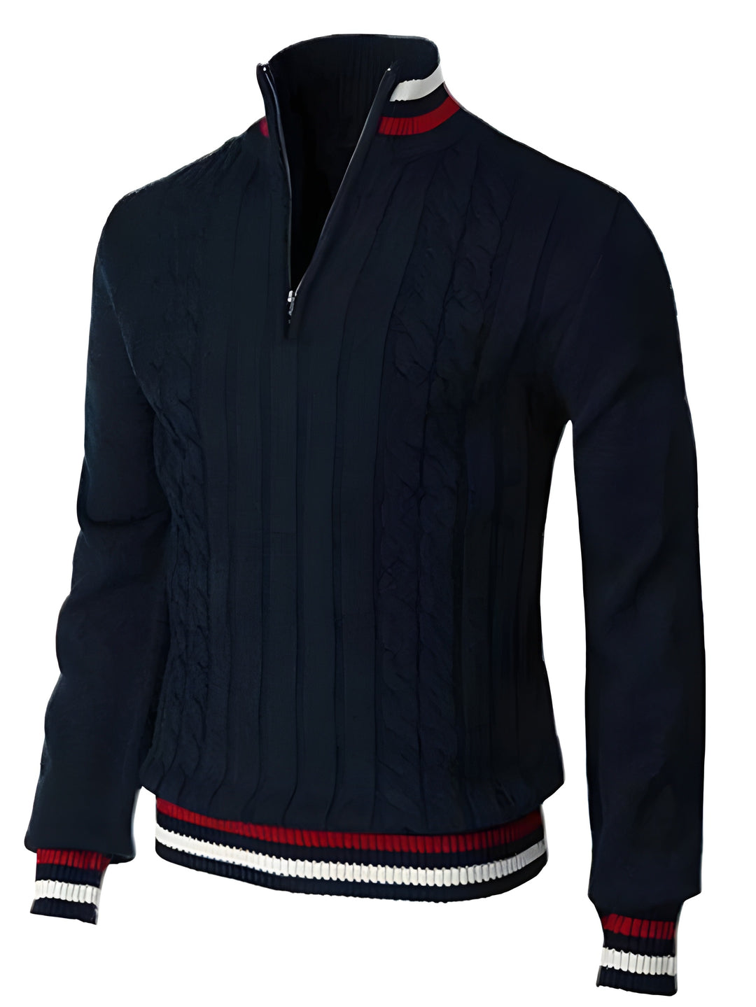 Heren Trui | Colrits & Slim Fit | Chunky Gebreid Design | Polyester