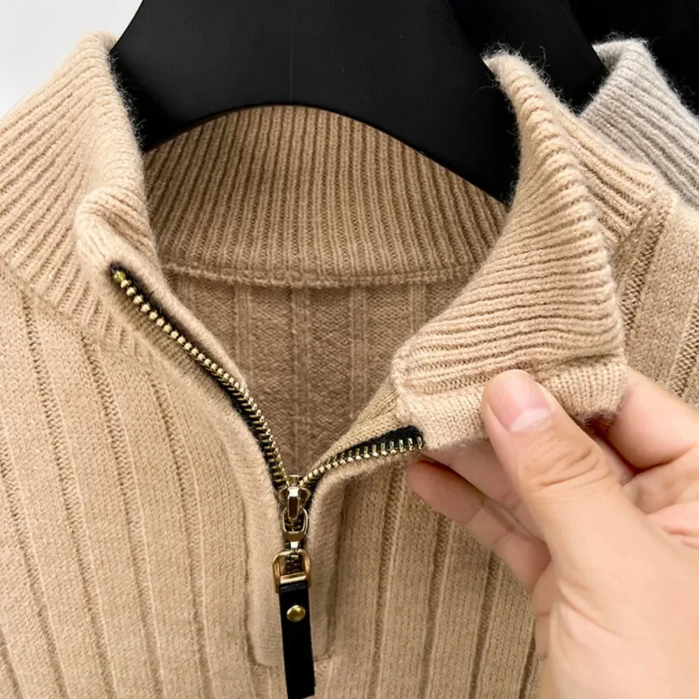 Chique heren trui met halve rits voor een eigentijdse look en ultiem comfort | Niels