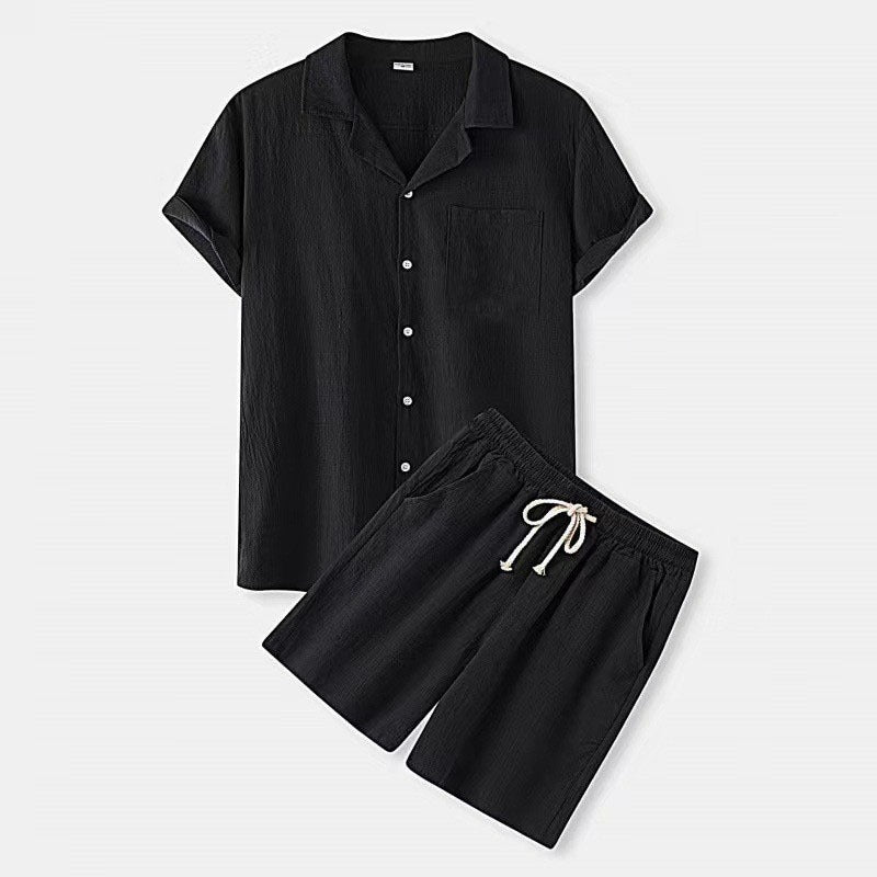 Heren Zomer Set | Stijlvol & Ademend | Shirt met Shorts