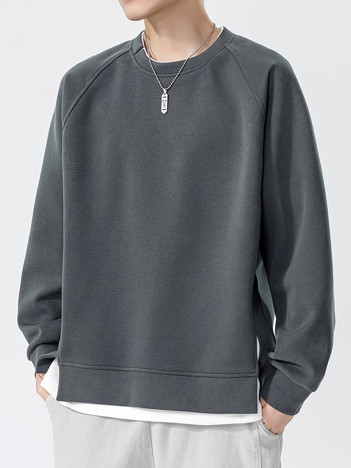 Heren sweatshirt | Ronde Hals | Stijlvolle Print | Lange Mouwen