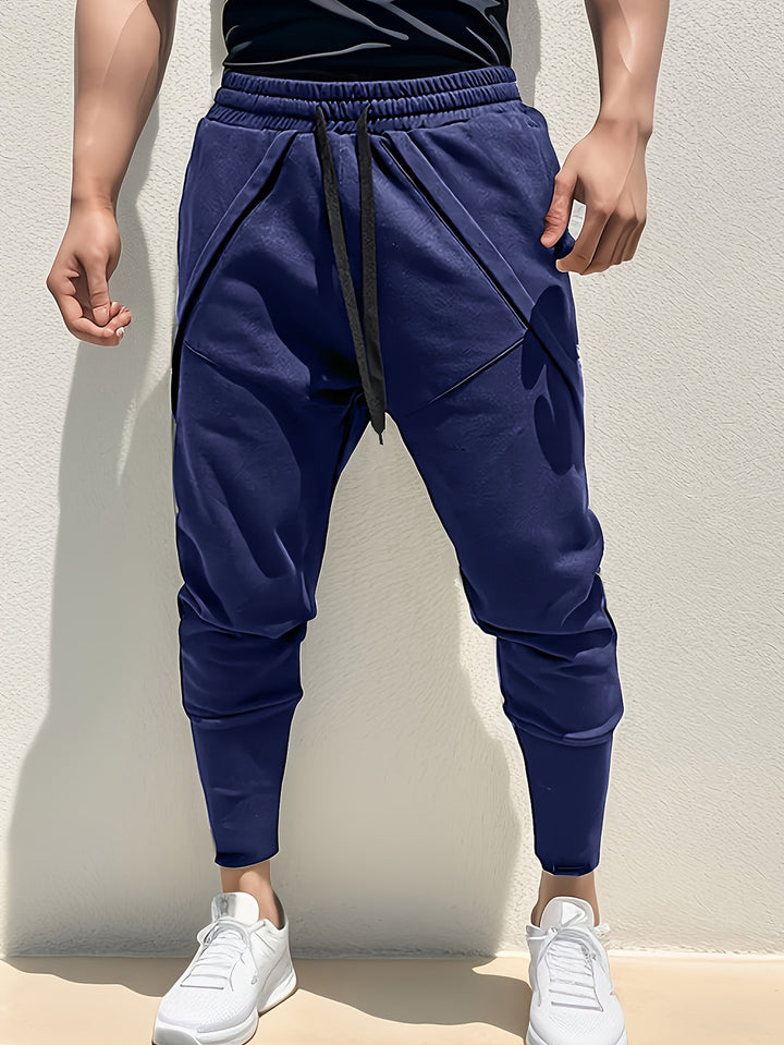 Heren Sportbroek | Lange Broek | Licht Elastisch Polyester | Effen Kleur & Regular Fit