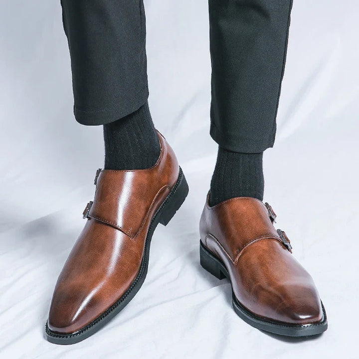 Heren Leren Schoenen | Dubbele Monkstrap | Comfort | Elegante Look