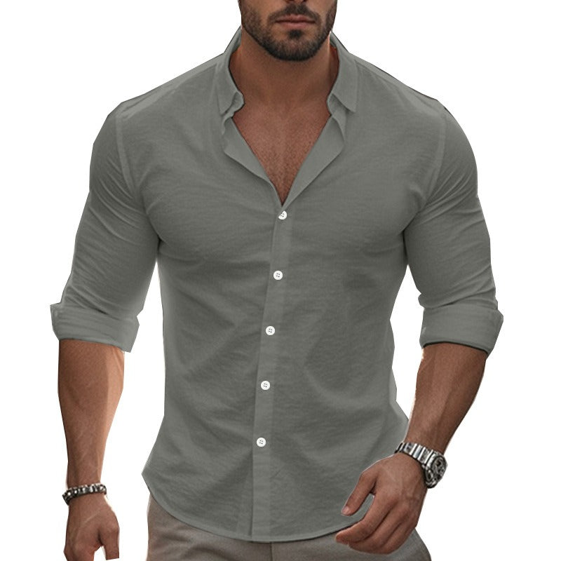 Heren overhemd | Comfort Fit | Katoen & Stretch | Lange Mouw