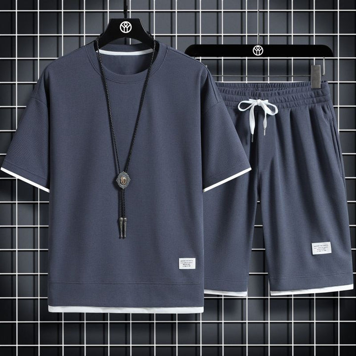 Heren Sport Set | Wafelraster & Ademend | Losse Pasvorm | Polyester