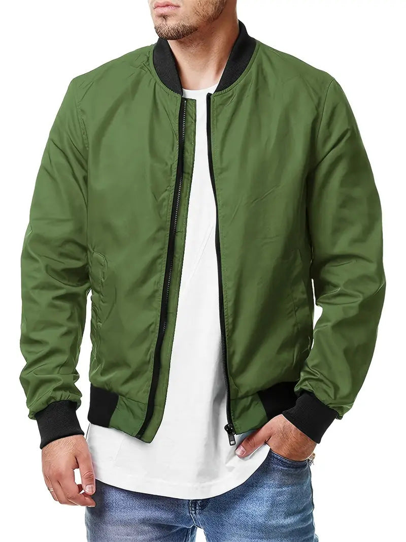 Heren Bomberjack | Casual & Stijlvol | Full Zip | Lente & Herfst