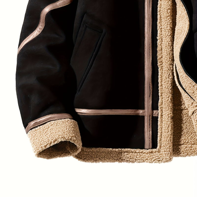 Winterjas Heren | Retro Look | Warme Jas met Opstaande Kraag & Ritssluiting