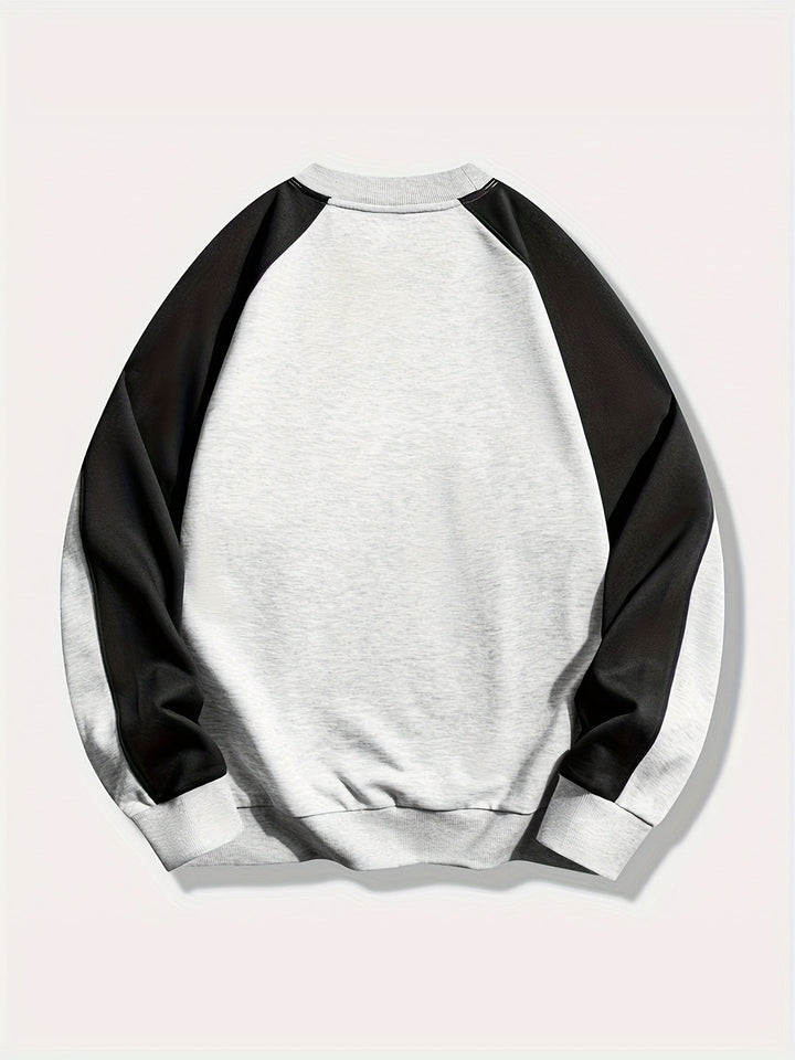 Heren Sweatshirt | Modern & Veelzijdig | Kleurblok Ontwerp | Klassieke Ronde Hals