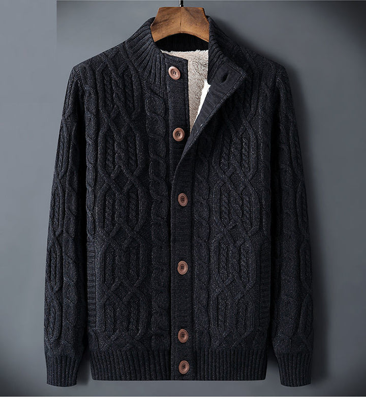 Heren Gebreid Vest | Dikke Wintertrui | Knopen Sluiting