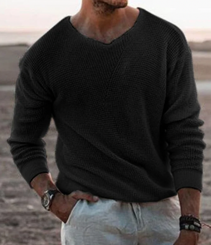 Truien Heren | Gebreide V-Hals Sweater Heren | Casual
