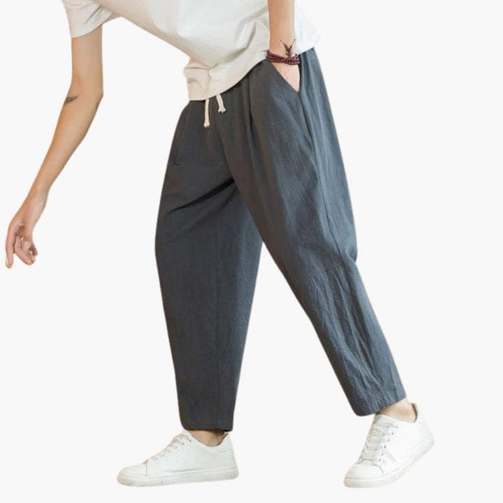 Heren Broek | Wijde Pijpen | Trekkoord | Zomer