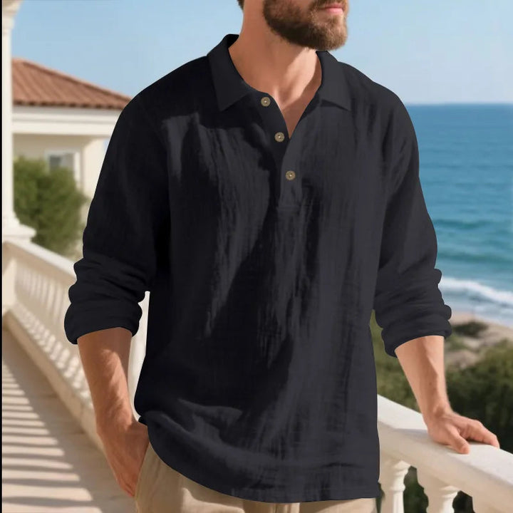 Heren Shirt | Elegant | Lange Mouw Met Knoopjes | Zomer