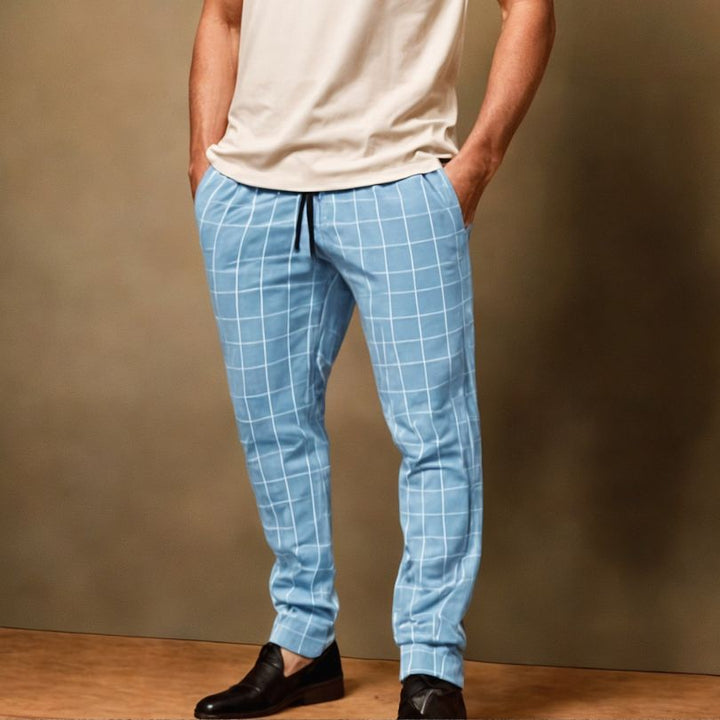 Geraffineerde geruite broek voor heren met tijdloze elegantie en ultiem comfort | Olivier