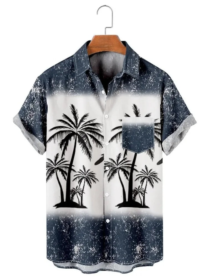 Heren Shirt | Korte Mouw | Tropische Bloemenprint | Zomer