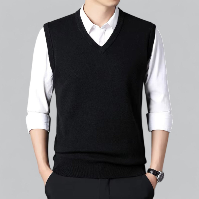 Vest Heren | Gebreide Bodywarmer | V-Hals & Klassiek Comfort