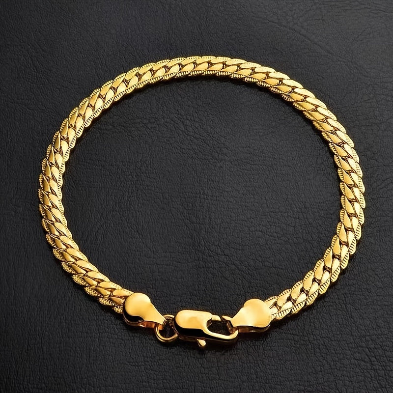 Heren Armband | Verguld Goud | Trendy & Eenvoudig Design | Koper