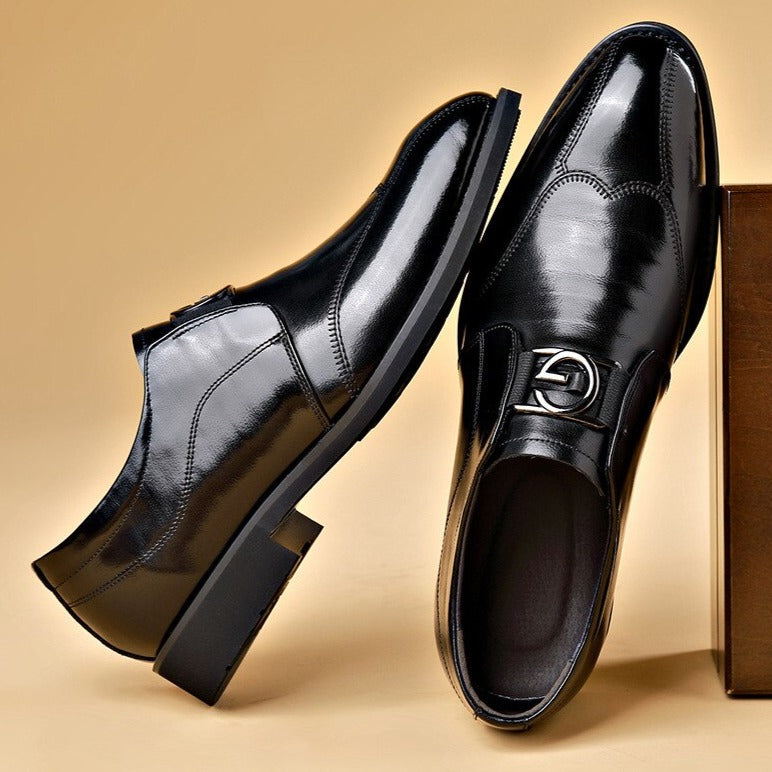 Heren Schoen | Leren Brogue Loafer | Puntige Neus & Klassiek Design | Dress Shoe