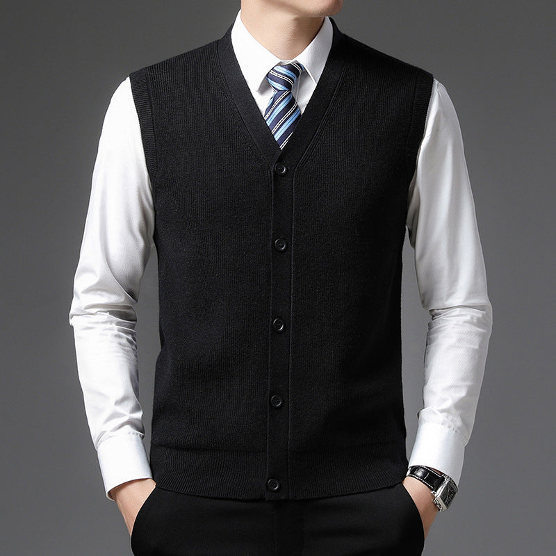 Vest Heren | Mouwloos | V-Hals Knoopsluiting | Slim Fit