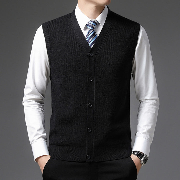 Vest Heren | Mouwloos | V-Hals Knoopsluiting | Slim Fit