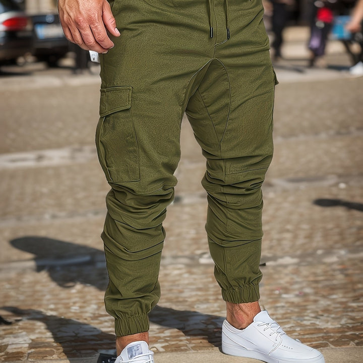 Heren Cargo Broek | Slimfit | Trekkoord | Zomer