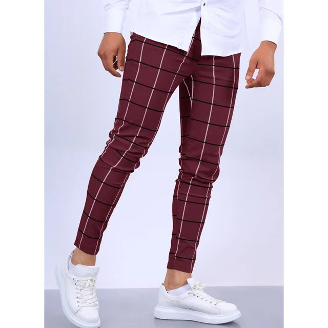 Heren Broek | Gestreept Design | Slim Fit & Stretch Comfort | Streetwear Look