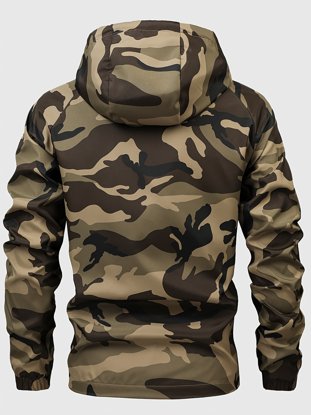 Heren Windjack | Camouflageprint & Capuchon | Duurzaam & Functioneel