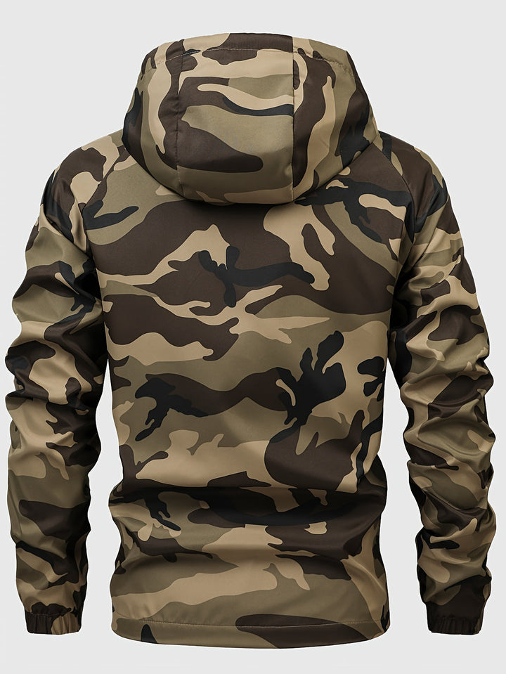 Heren Windjack | Camouflageprint & Capuchon | Duurzaam & Functioneel
