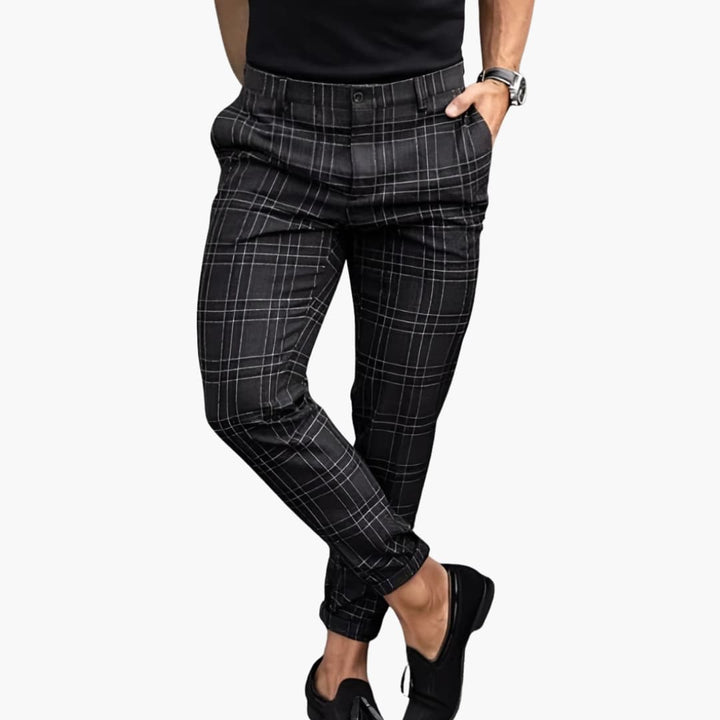 Heren Broek | Slimfit | Geruit Design | Herfst