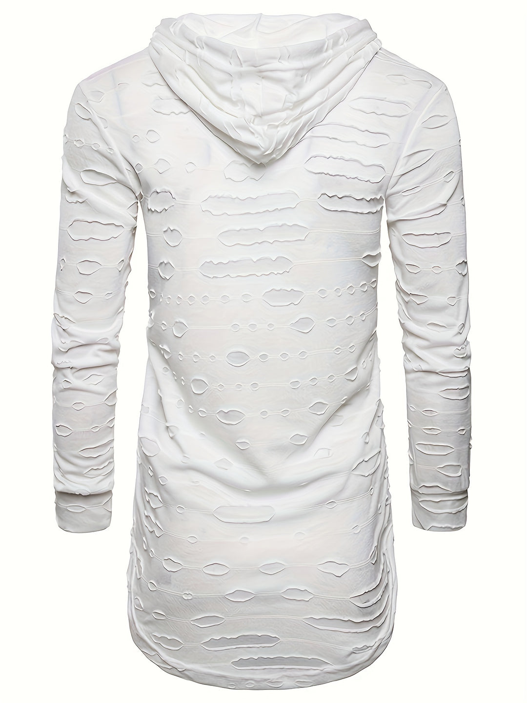 Herensweatshirt | Halflang & Gescheurd Design | Trendy & Casual | Met Capuchon