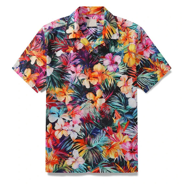 Heren Shirt | Korte Mouw | Tropisch Design | Zomer
