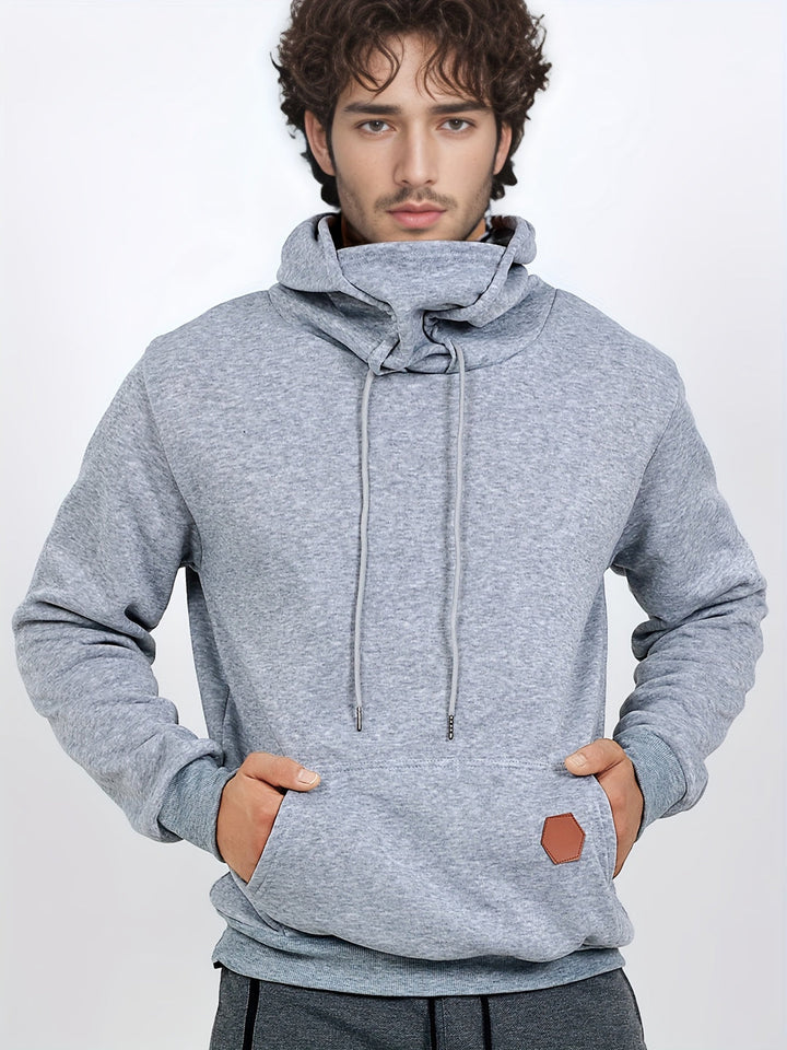 Heren sporthoodie | Stretch & Comfort | Appliqué Detail | Herfst & Winter