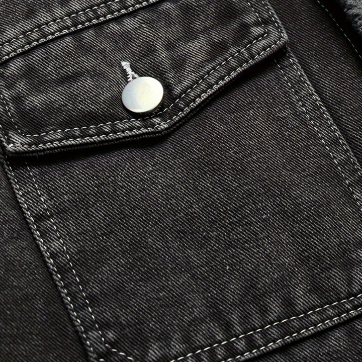 Winterjas Heren | Vintage Denim Jas | Warm & Casual