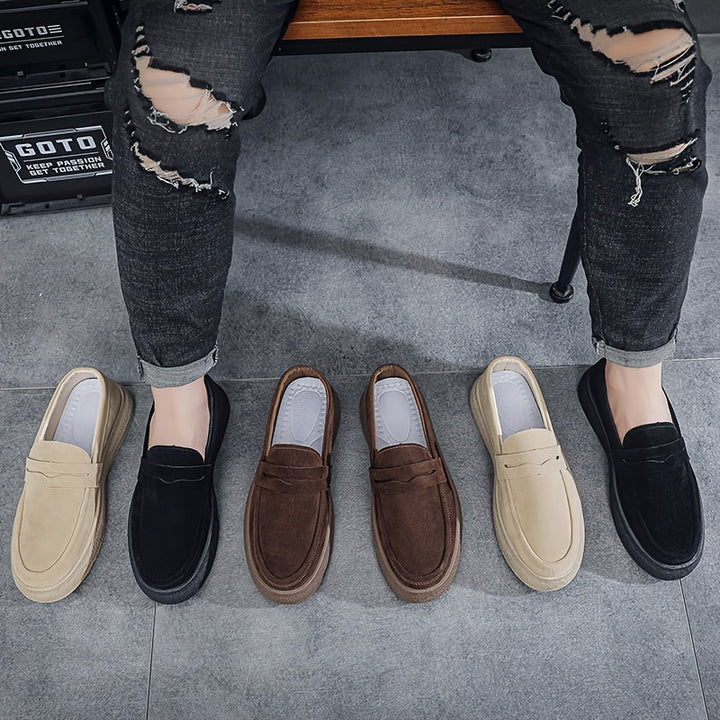 Heren Loafers | Vintage Casual | Comfortabele Dikke Zool | Slip-On