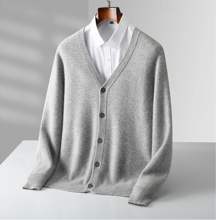 Elegant en klassiek wollen vest voor heren met knoopsluiting en veelzijdig comfort | Victor