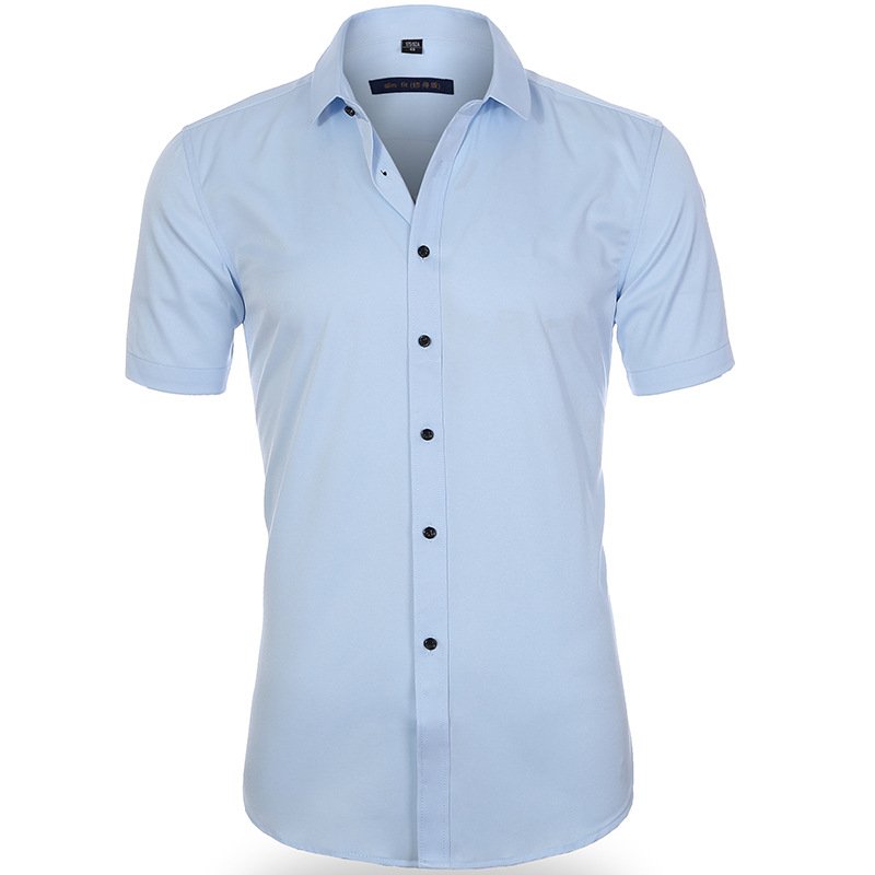 Heren Overhemd | Slim Fit | Effen Design & Contrasterende Knopen