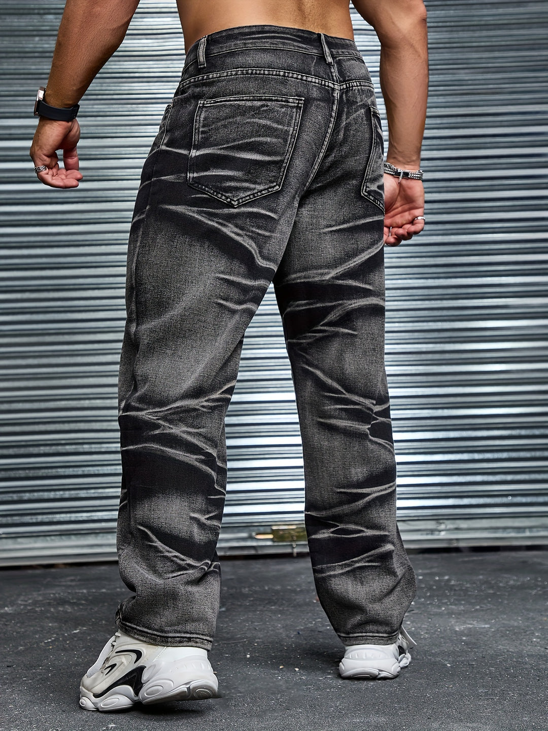 Heren Jeans | Tie-Dye Print | Met Zakken | Casual Katoenmix | Grote Maten