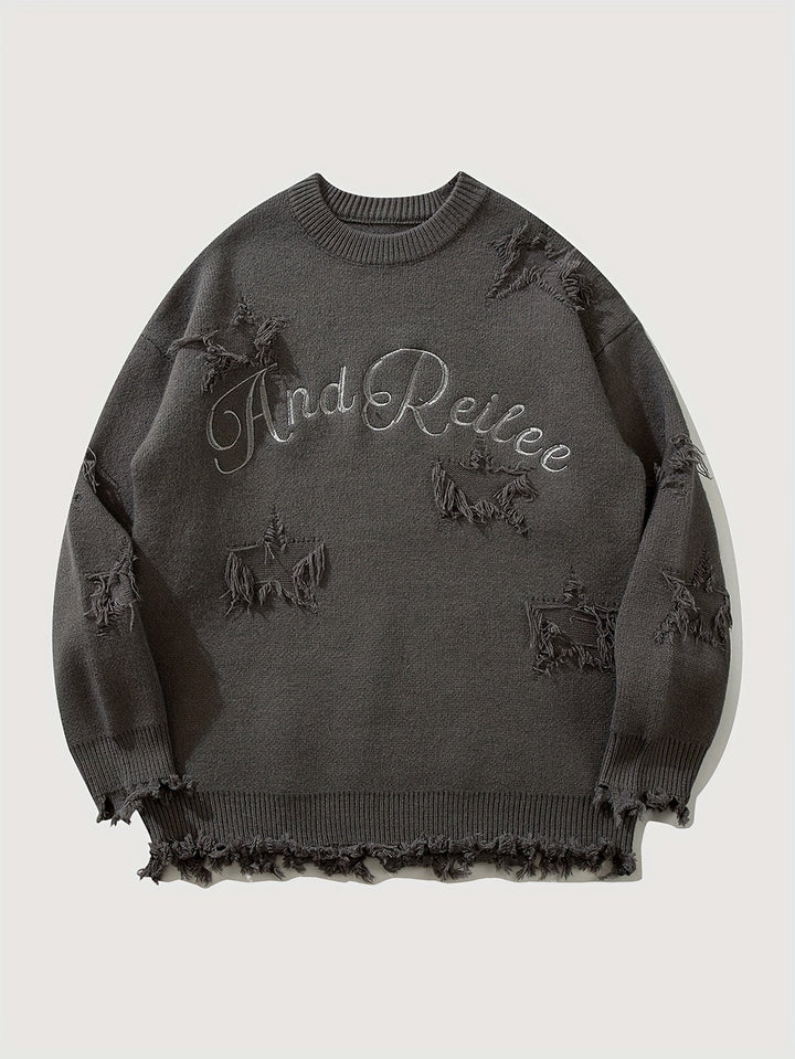 Heren Trui | Gebreid & Tekstprint | Warm & Comfortabel | Acryl | Herfst & Winter