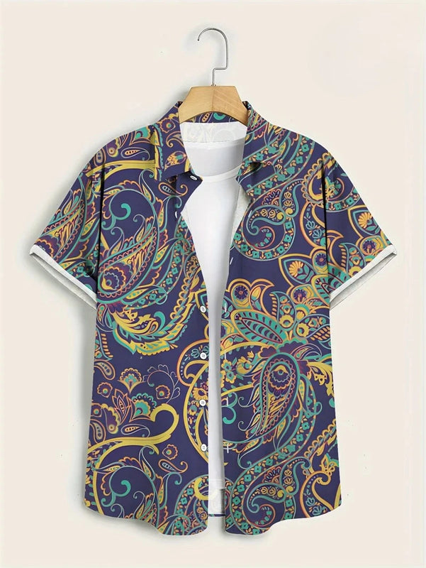Heren Shirt | Retro | Korte Mouw | Zomer